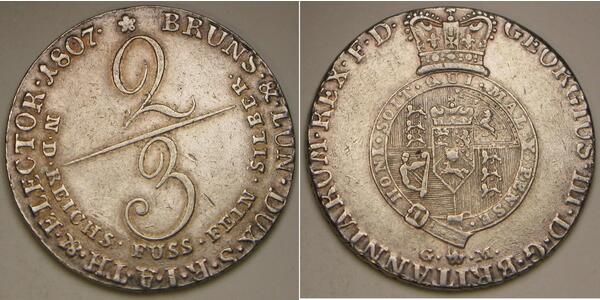 2/3 Thaler Hannover Silber 