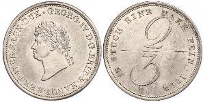 2/3 Thaler States of Germany Silber 