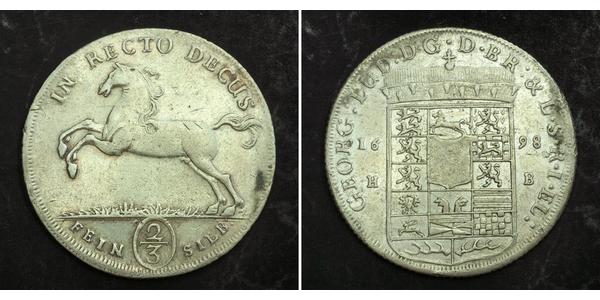 2/3 Thaler States of Germany Silber 