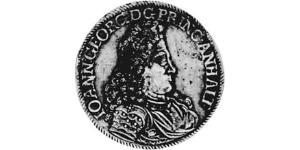 2/3 Thaler Anhalt-Dessau (1603 -1863) / Duchy of Anhalt (1806 - 1918) Silver John George II, Prince of Anhalt-Dessau (1627 – 1693)