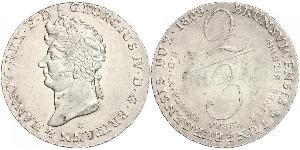 2/3 Thaler Kingdom of Hanover (1814 - 1866) Silver George IV (1762-1830)