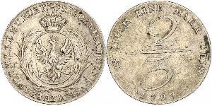 2/3 Thaler Kingdom of Prussia (1701-1918) Silver 