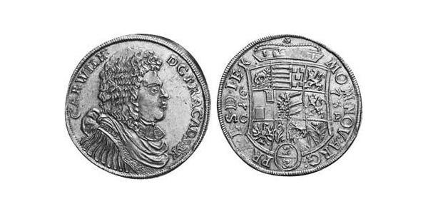 2/3 Thaler Principality of Anhalt-Zerbst (1544 - 1796) Silver Karl, Prince of Anhalt-Zerbst (1652 – 1718)