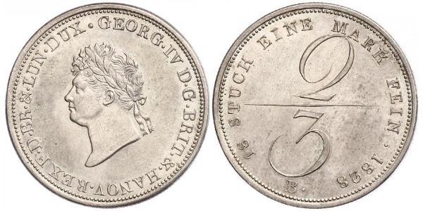 2/3 Thaler States of Germany Silver 