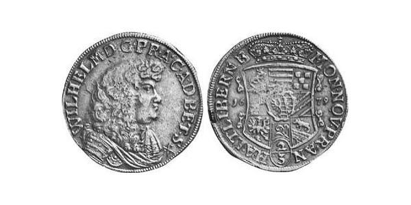 2/3 Thaler Anhalt-Harzgerode (1635–1709) 銀 