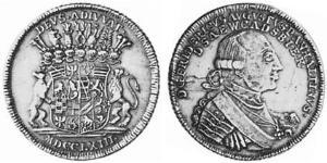 2/3 Thaler Principality of Anhalt-Zerbst (1544 - 1796) 銀 Frederick Augustus, Prince of Anhalt-Zerbst (1734 – 1793)