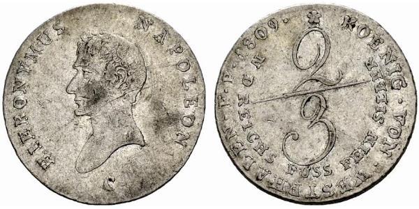 2/3 Thaler 德国 銀 