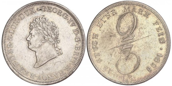 2/3 Thaler 联邦州 (德国) 銀 