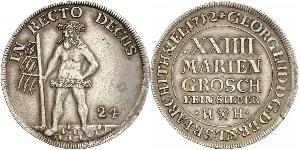 2/3 Thaler / 1 Gulden / 24 Mariengroschen States of Germany Argent 