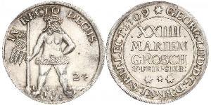 2/3 Thaler / 1 Gulden / 24 Mariengroschen States of Germany Argent 