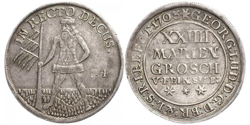 2/3 Thaler / 1 Gulden / 24 Mariengroschen States of Germany Argent 