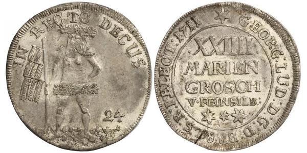 2/3 Thaler / 1 Gulden / 24 Mariengroschen States of Germany Argent 