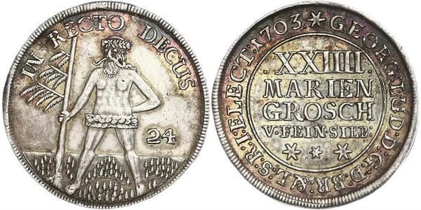 2/3 Thaler / 1 Gulden / 24 Mariengroschen States of Germany Silber 