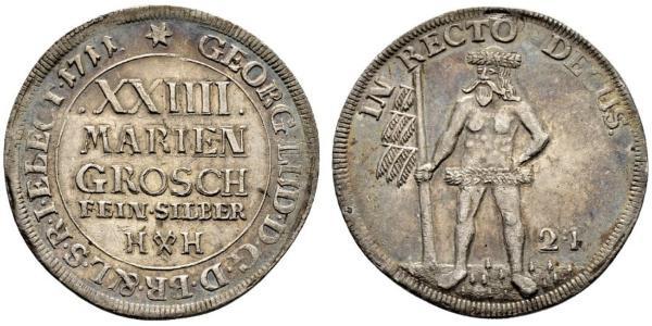 2/3 Thaler / 1 Gulden / 24 Mariengroschen 联邦州 (德国) 銀 