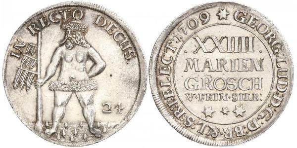 2/3 Thaler / 1 Gulden / 24 Mariengroschen 联邦州 (德国) 銀 
