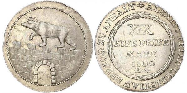 2/3 Талер Ангальт-Бернбург (1603 - 1863) Серебро null