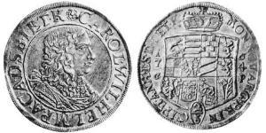 2/3 Талер Княжество Ангальт-Цербст (1544 - 1796) Серебро Карл Вильгельм (князь Ангальт-Цербста)(1652 – 1718)