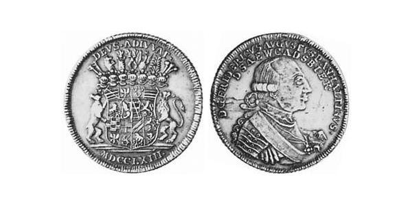 2/3 Талер Княжество Ангальт-Цербст (1544 - 1796) Серебро Фридрих Август (князь Ангальт-Цербста)(1734 – 1793)