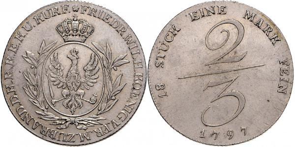 2/3 Талер Пруссия (королевство) (1701-1918) Серебро 
