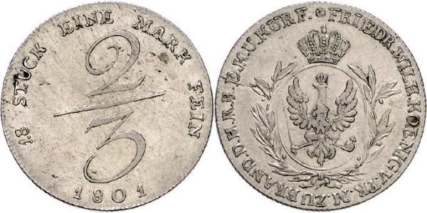 2/3 Талер Пруссия (королевство) (1701-1918) Серебро 