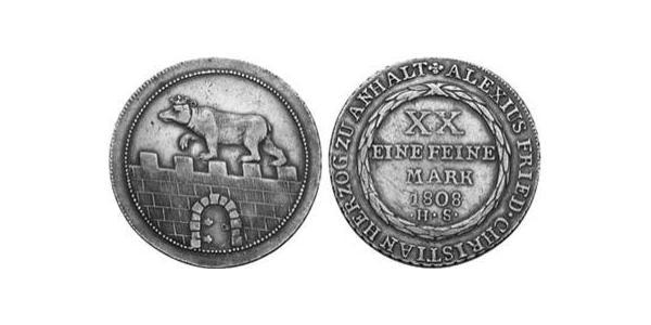 2/3 Талер Ангальт-Бернбург (1603 - 1863) Срібло Alexius Frederick Christian, Duke of Anhalt-Bernburg (1767 – 1834)