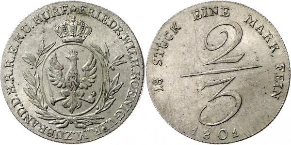 2/3 Талер Королівство Пруссія (1701-1918) Срібло 