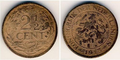 2.5 Cent Regno dei Paesi Bassi (1815 - ) Bronzo 