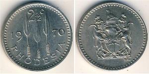 2.5 Cent 羅德西亞 (1965 - 1979) 銅/镍 