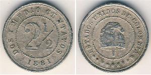 2.5 Centavo États-Unis de Colombie (1863 - 1886) Cuivre/Nickel 