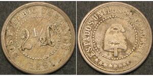 2.5 Centavo Estados Unidos de Colombia (1863 - 1886) Níquel/Cobre 