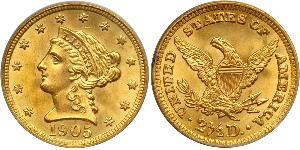 2.5 Dollar USA (1776 - ) Gold 