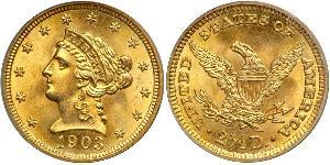 2.5 Dollar USA (1776 - ) Gold 