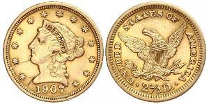 2.5 Dollar Vereinigten Staaten von Amerika (1776 - ) Gold 