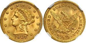 2.5 Dollar Vereinigten Staaten von Amerika (1776 - ) Gold 