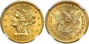 2.5 Dollar Vereinigten Staaten von Amerika (1776 - ) Gold 