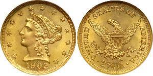 2.5 Dollar Vereinigten Staaten von Amerika (1776 - ) Gold 