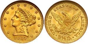 2.5 Dollar Vereinigten Staaten von Amerika (1776 - ) Gold 