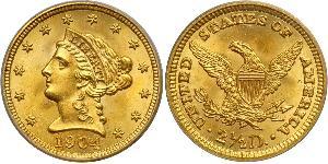 2.5 Dollar Vereinigten Staaten von Amerika (1776 - ) Gold 