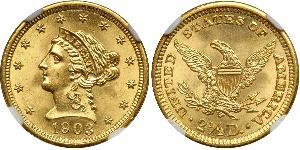 2.5 Dollar Vereinigten Staaten von Amerika (1776 - ) Gold 