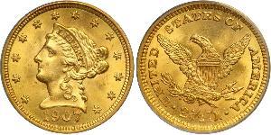 2.5 Dollar Vereinigten Staaten von Amerika (1776 - ) Gold 