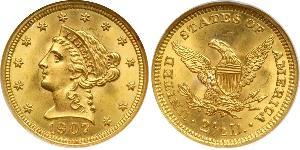 2.5 Dollar Vereinigten Staaten von Amerika (1776 - ) Gold 