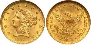 2.5 Dollar Vereinigten Staaten von Amerika (1776 - ) Gold 