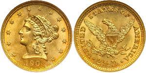 2.5 Dollar Vereinigten Staaten von Amerika (1776 - ) Gold 