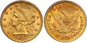 2.5 Dollar Vereinigten Staaten von Amerika (1776 - ) Gold 