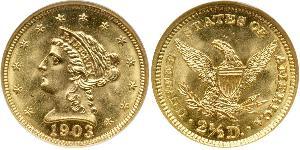 2.5 Dollar Vereinigten Staaten von Amerika (1776 - ) Gold 