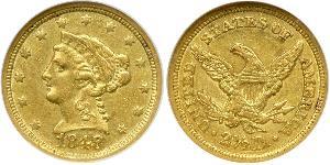 2.5 Dollar 美利堅合眾國 (1776 - ) 金 