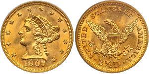 2.5 Dollar 美利堅合眾國 (1776 - ) 金 