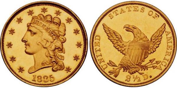 2.5 Dollar 美利堅合眾國 (1776 - ) 金 