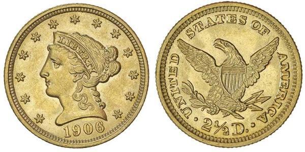 2.5 Dollar 美利堅合眾國 (1776 - ) 金 