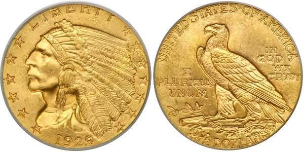 2.5 Dollar 美利堅合眾國 (1776 - ) 金 